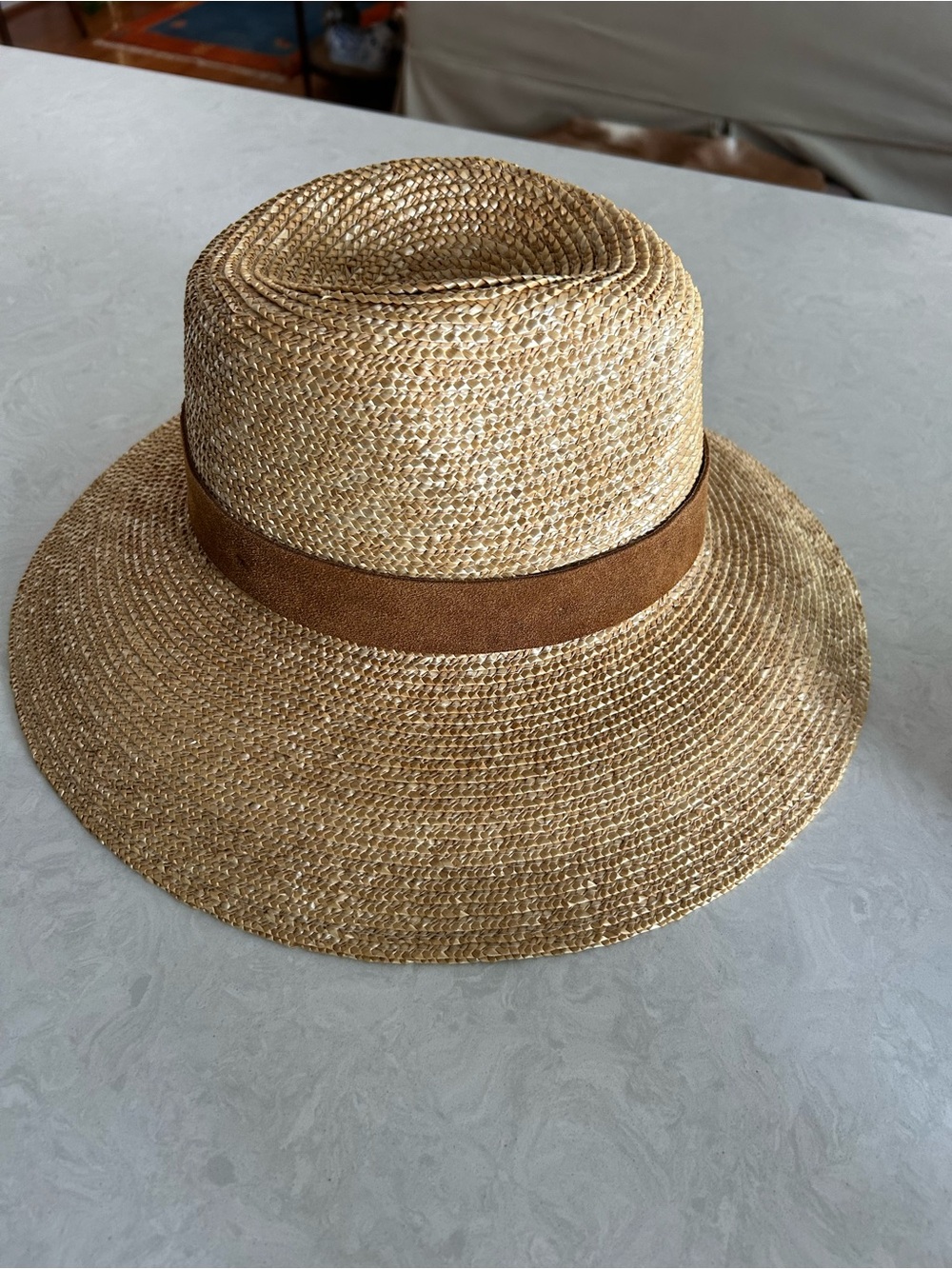 GIGI PIP Natural Straw Hat with Brown Band